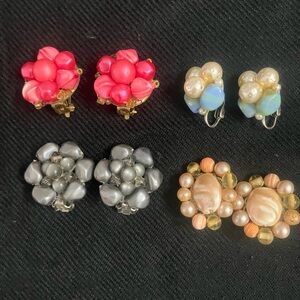 Vintage clip on earrings